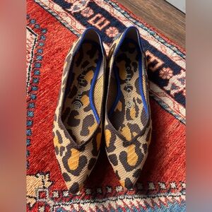 Rothy's Brown and Black Leopard Flats
